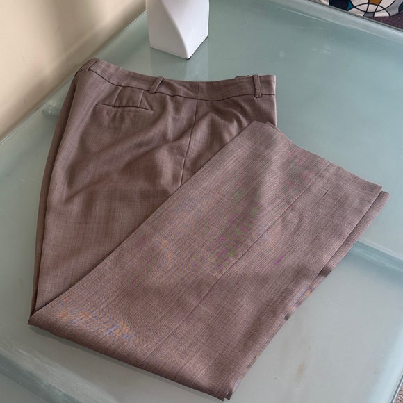 Ann Taylor Pants Ann Taylor Wool Blend Brown High Rise Wide Leg Pants size 14 - Picture 4 of 9